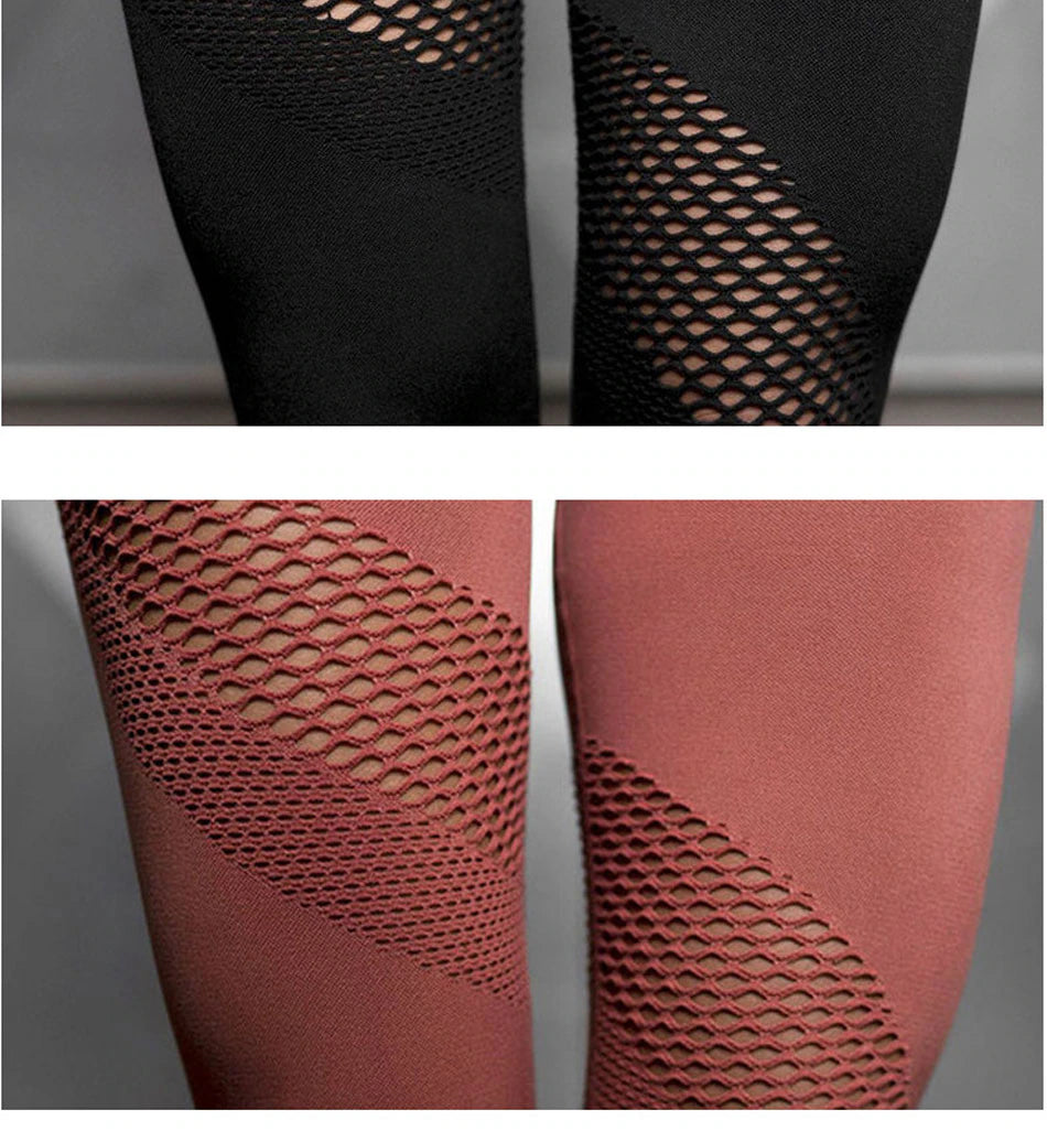 Seamless Black Mesh Baller Babe Active Leggings
