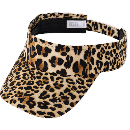 Leopard women's sun viser - Brown