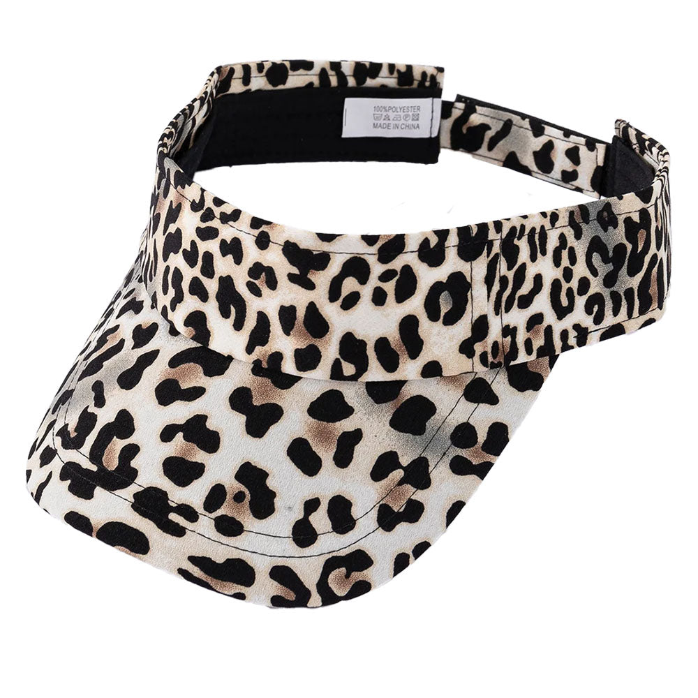 Leopard women's sun viser - Brown