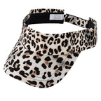 Leopard women's sun viser - Brown
