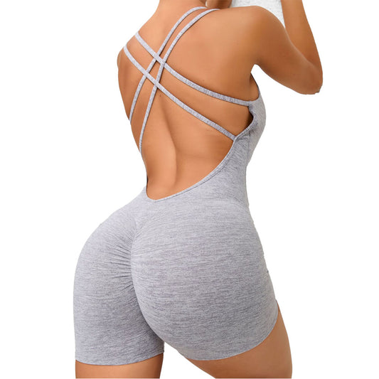 Light Grey bodysuit shorts womens activewear australia