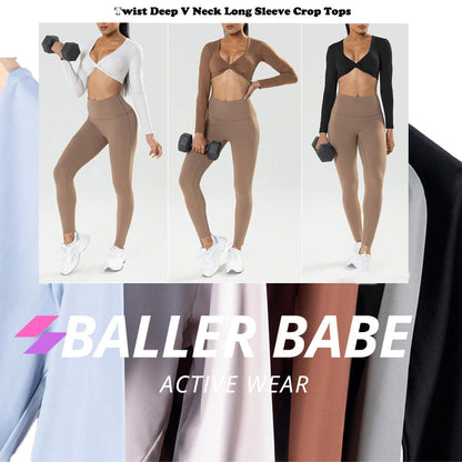 Malani Long Sleeve Crop Top White