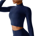 Long Sleeve Carman Zip Jacket Blue