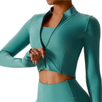 Long Sleeve Carman Zip Jacket Green