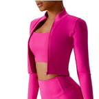 Long Sleeve Carman Zip Jacket Pink