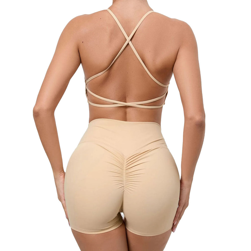 Baller Babe Crop Top with Scrunch Shorts Pink
