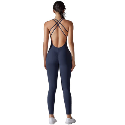 Mailan Full Length Criss Cross Yoga Bodysuit