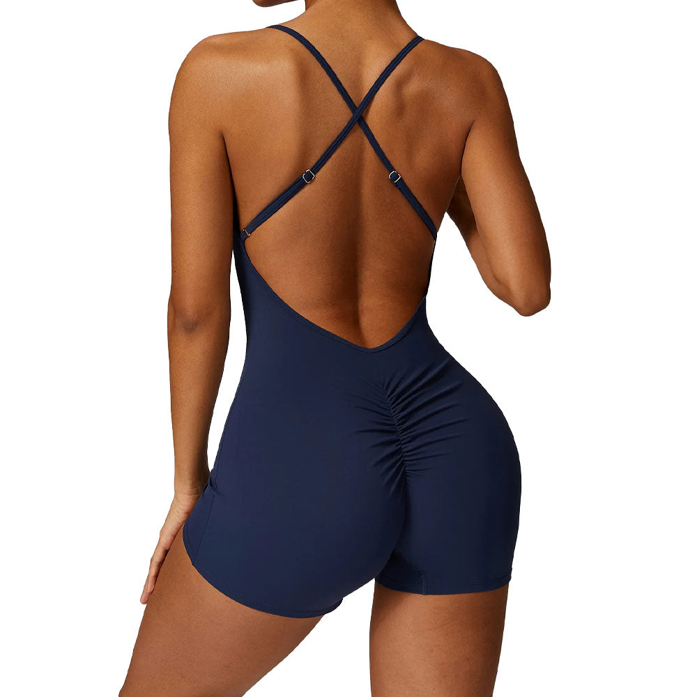 Allure Deluxe Womens Activewear Boudysuit Shorts