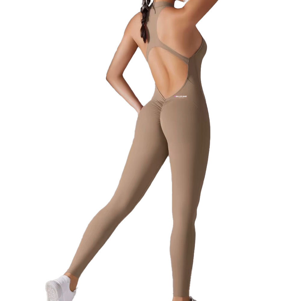 Full Length gym Bodysuit with Zip Neutral