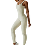 Baller Babe Seamless Bodysuit Ribbed in Oat Milk