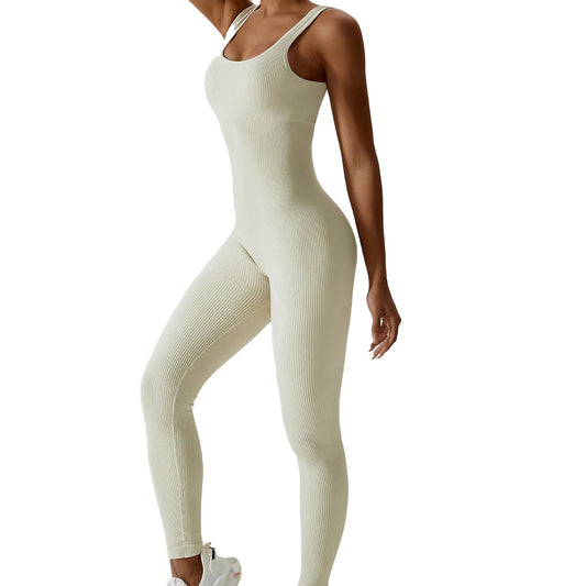 Baller Babe Seamless Bodysuit Ribbed in Oat Milk