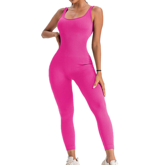 Baller Babe Seamless Bodysuit Ribbed in Hot Pink