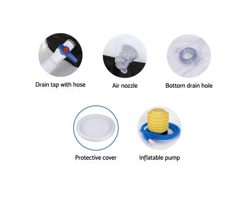 Inflatable Portable Ice Bath Tub 70x80cm Folding Bathtub