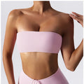 bandeau boob tube crop top in pink