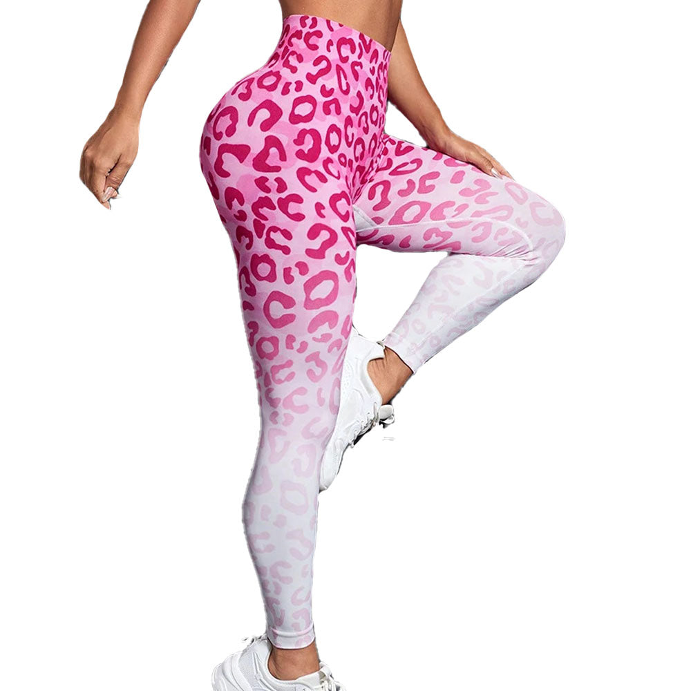 Baller Babe Animal White wash leggings - Pink