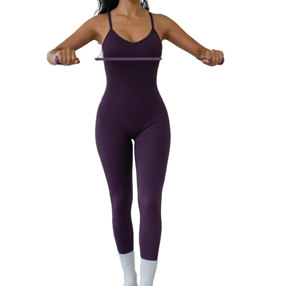 One Piece Bodysuit U-Neck Cross Back Adjustable