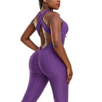 Baller Babe Racerback Jumpsuit  Push Up Scrunch Leggings Purple