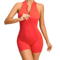 Baller Babe gym Bodysuit with Zip in Ferrari Red