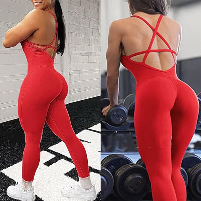 Red Baller Babe Bodysuit one piece Full Length