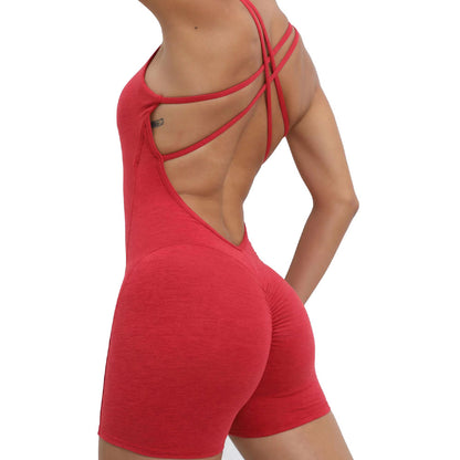 Red bodysuit shorts womens activewear australia