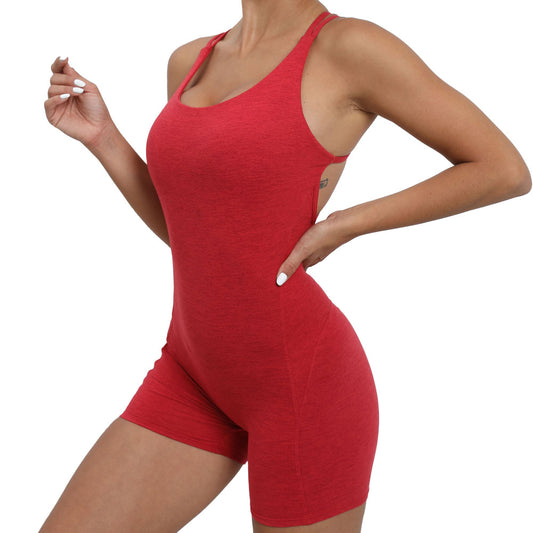 Red bodysuit shorts womens activewear australia