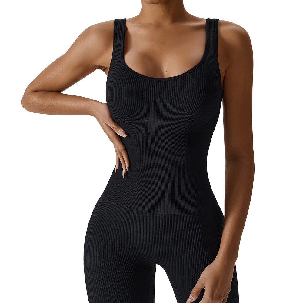 Baller Babe Seamless Bodysuit Ribbed in Black
