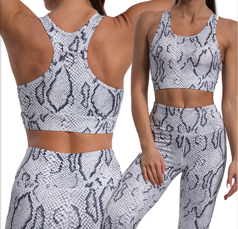 Python Snake skin Leggings with Crop top