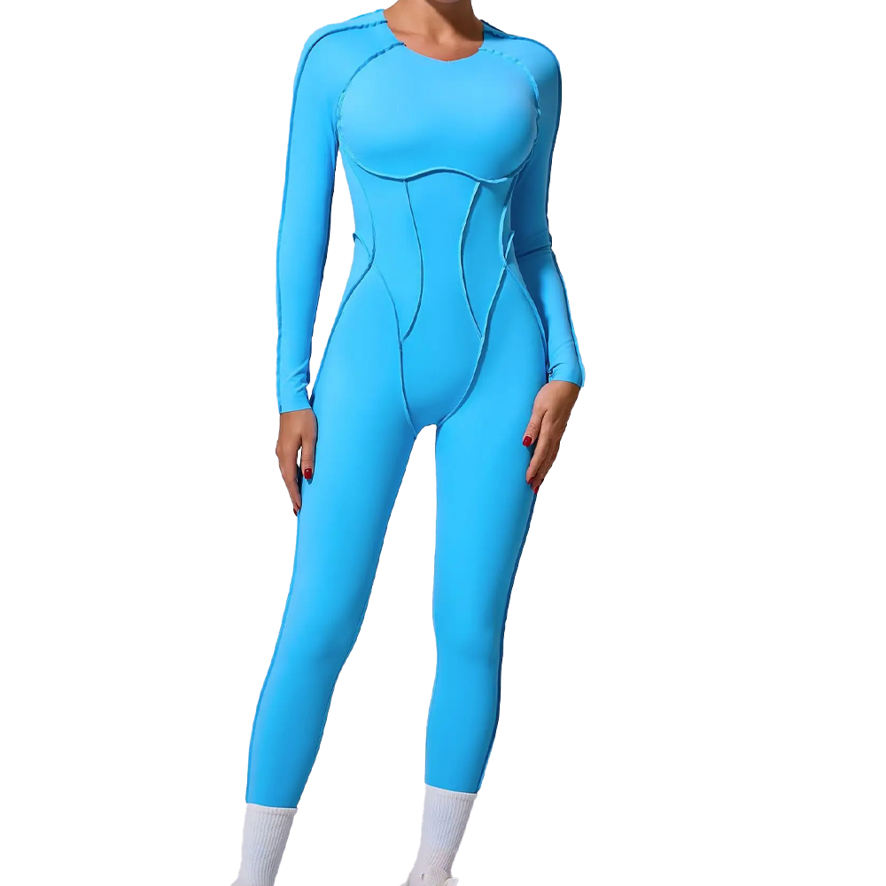 Amour Yoga Jumpsuit Long Sleeve Hemmed