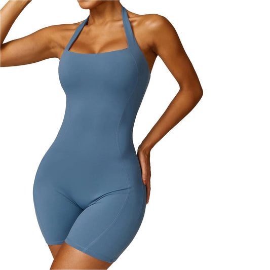 Henansi Seamless yoga jumpsuit bodysuit Blue