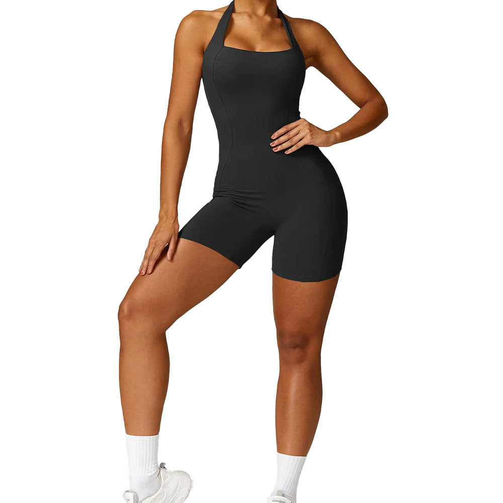 Henansi Seamless yoga jumpsuit bodysuit Black
