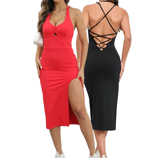Malibu Stunner Midi Dress Red
