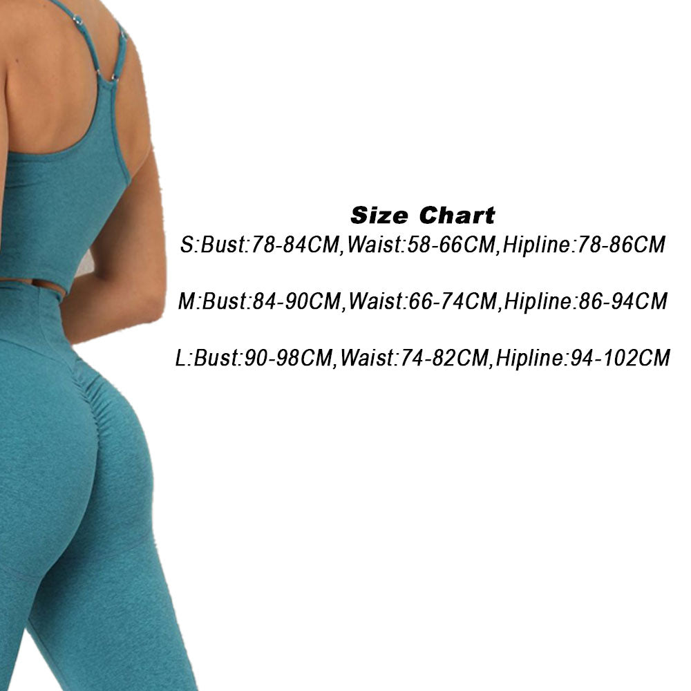 Jaded Womens scrunch Leggings with Top Green/Blue