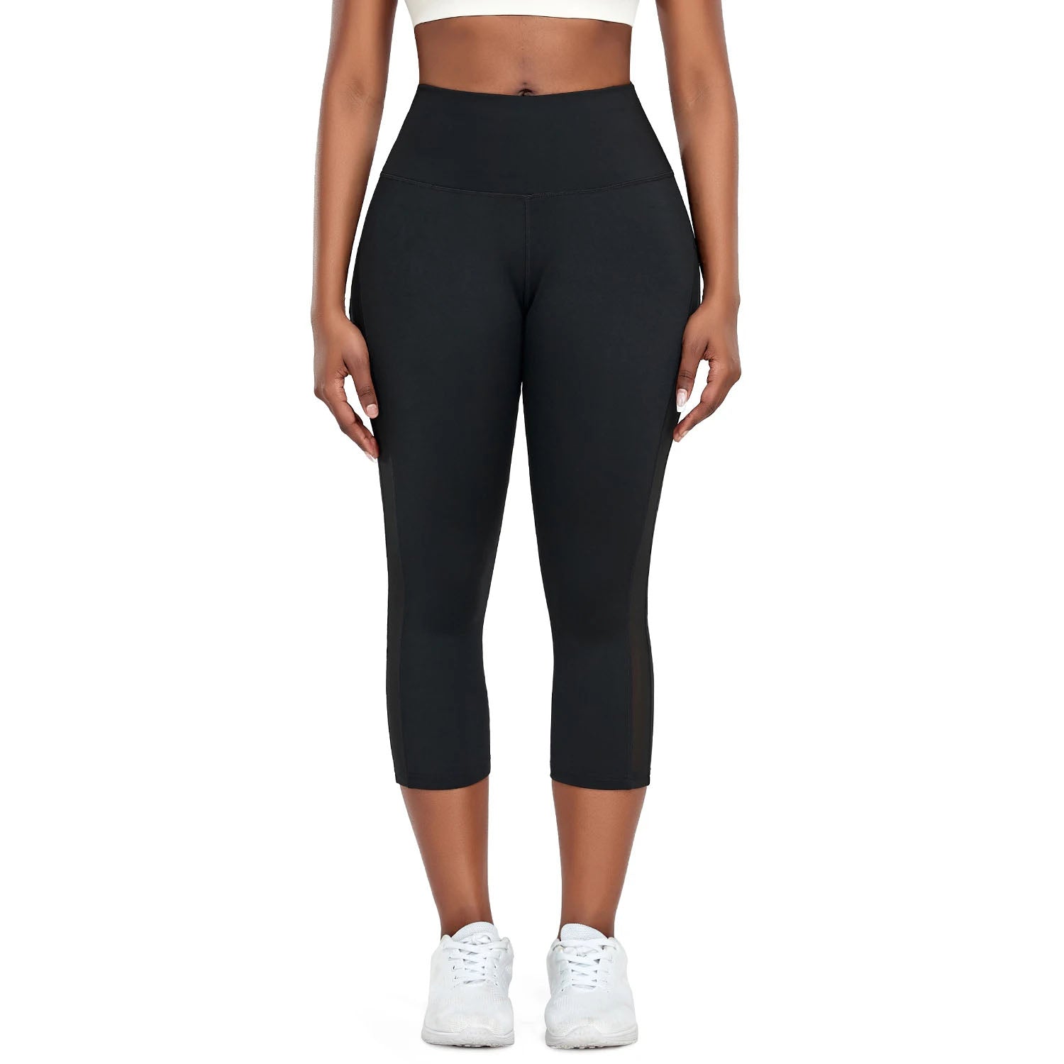 3/4 Gym Sport leggings in black high waist