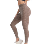 Baller Babe Stonewash V back Leggings Brown