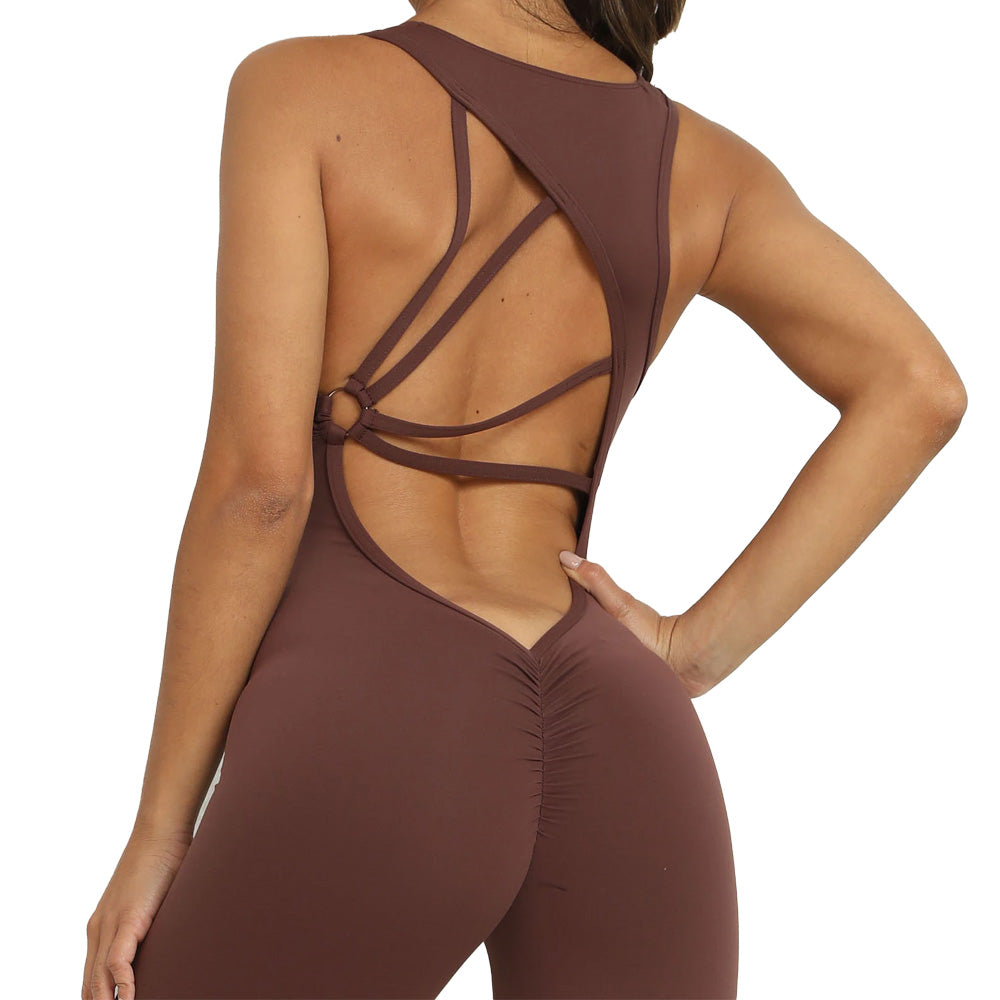 Tiffany Jumpsuit Shorts Coco Brown