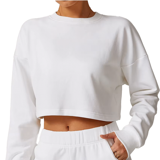 Elevate Jumper with Open Back in White