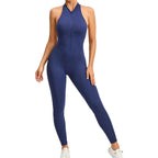 Full Length gym Bodysuit with Zip Grey