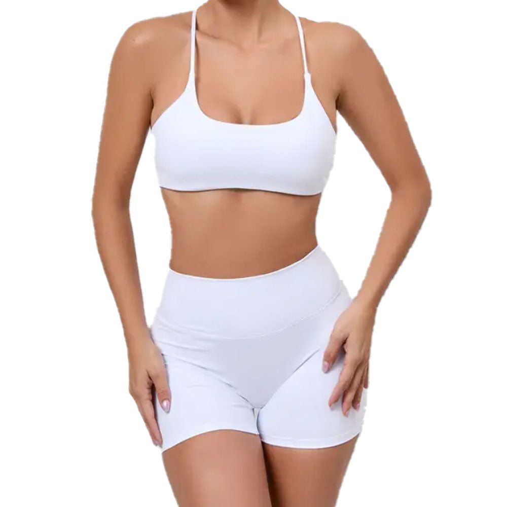 Baller Babe Crop Top with Scrunch Shorts Black