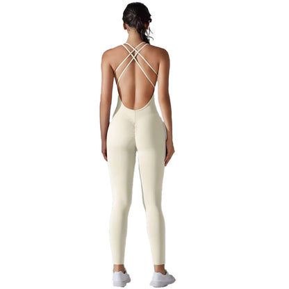 Mailan Full Length Criss Cross Yoga Bodysuit