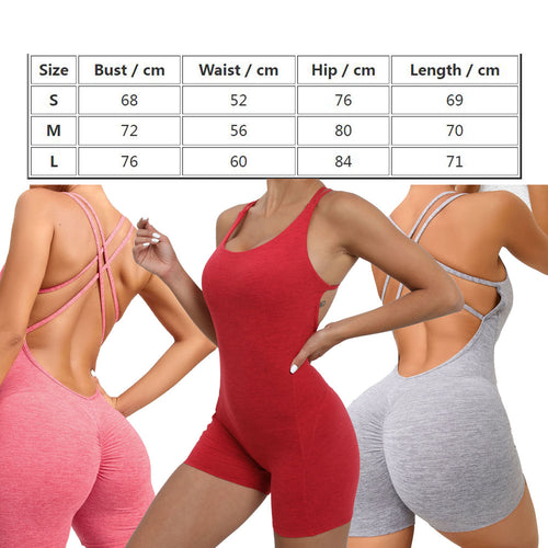 Baller Babe Bodysuit Shorts Open Back V Scrunch - Grey