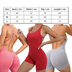 Baller Babe Bodysuit Shorts Open Back V Scrunch - Red