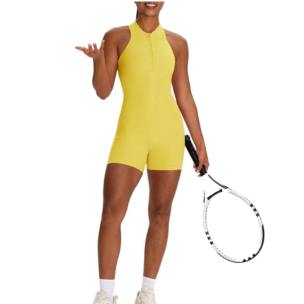 Baller Babe gym Bodysuit with Zip and Pockets