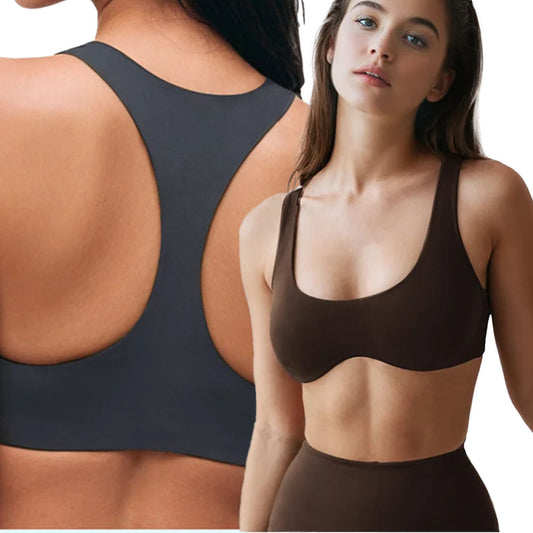 Black T Back Yoga Sports Bra
