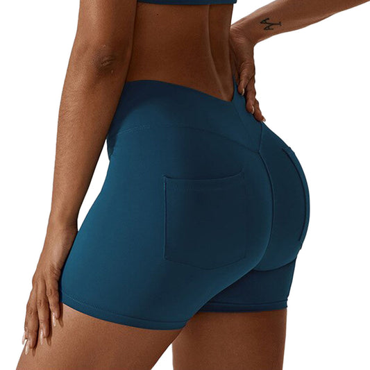blue gym shorts with pockets women activewear australia
