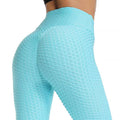 blue honeycomb womens leggings yoga activewear gym australia
