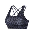 Lana Leopard Print Crop Top - Deep Blue