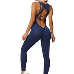 blue full length bodysuit for women