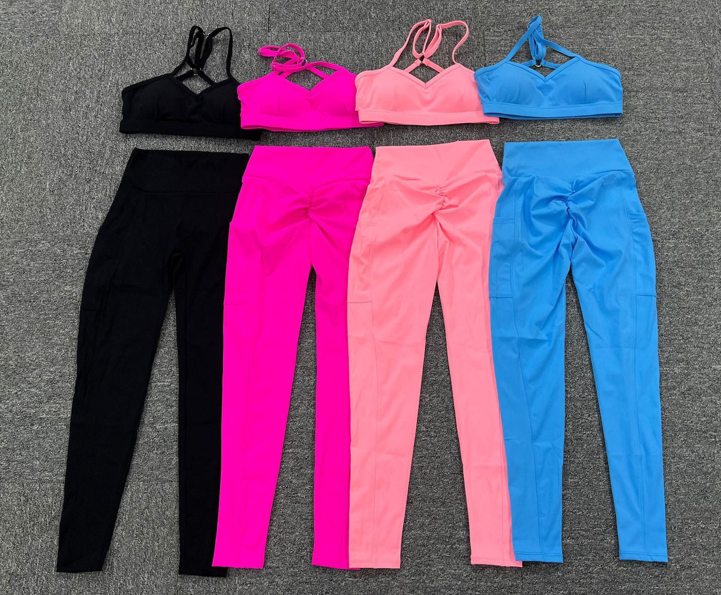 Chicago Leggings And Crop Top Set - Black