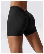 Deep Red Brazilian Scrunch Shorts with V Back