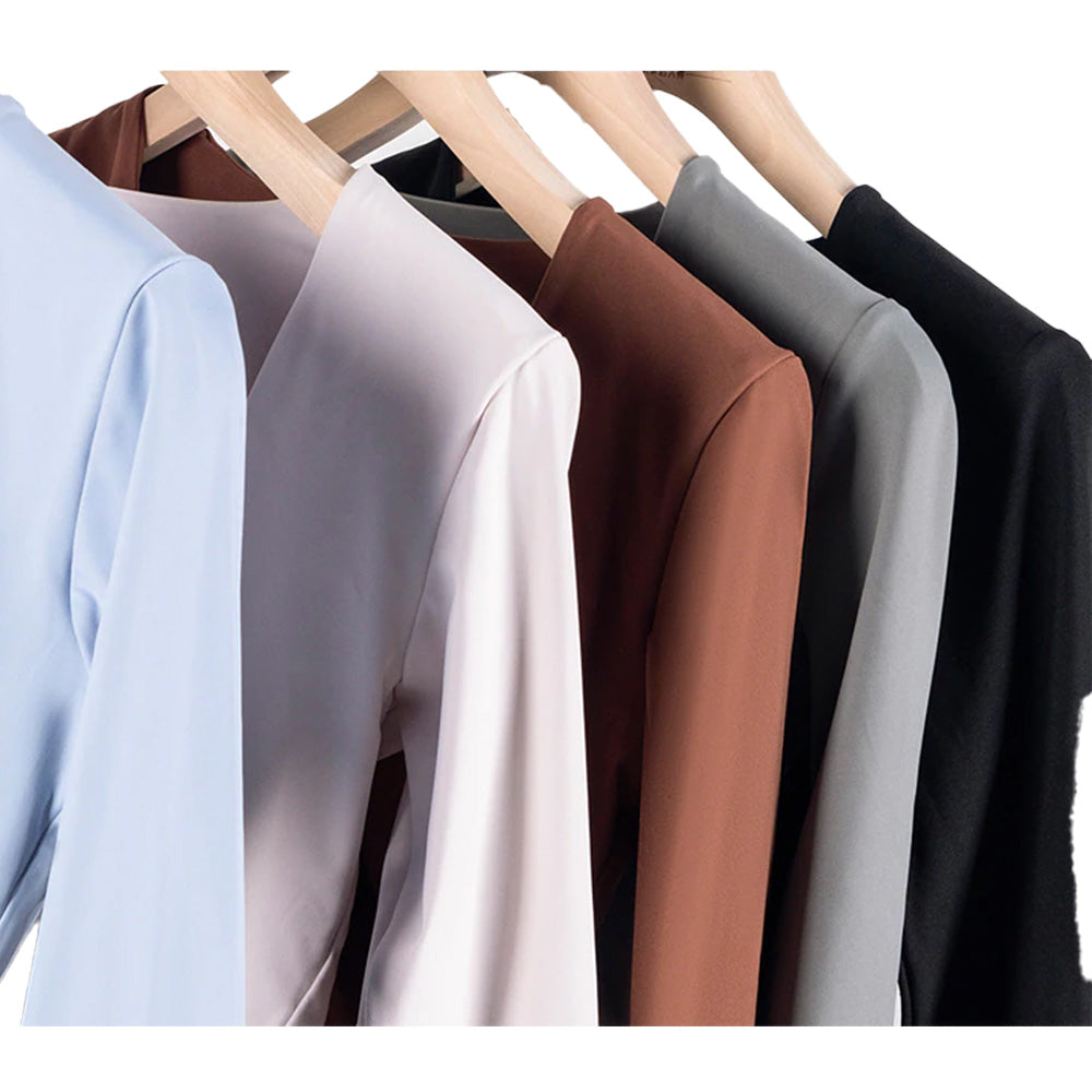 Malani Long Sleeve Crop Top Blue